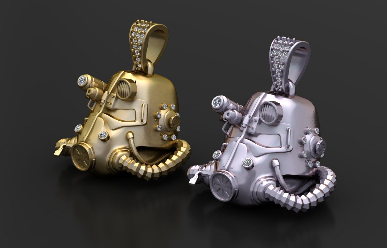 POWER ARMOR PENDANT 3D PRINTABLE MODEL  3D print model_3