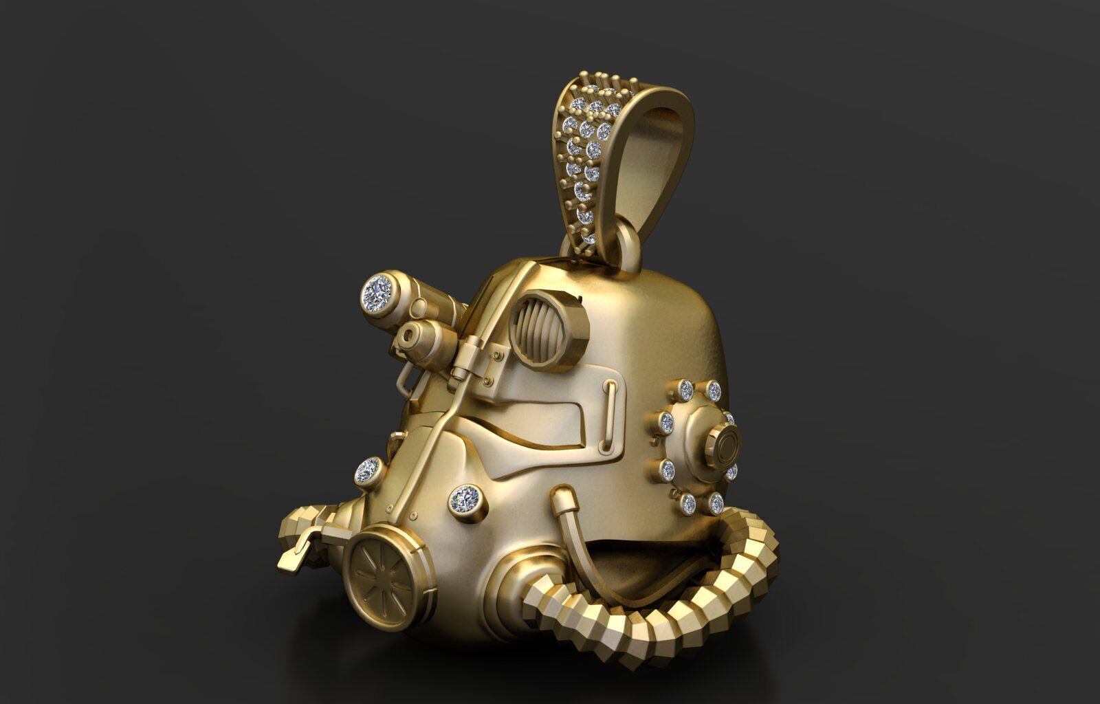 POWER ARMOR PENDANT 3D PRINTABLE MODEL  3D print model_1