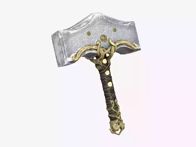 Mjolnir - Thor Low-poly 3D model