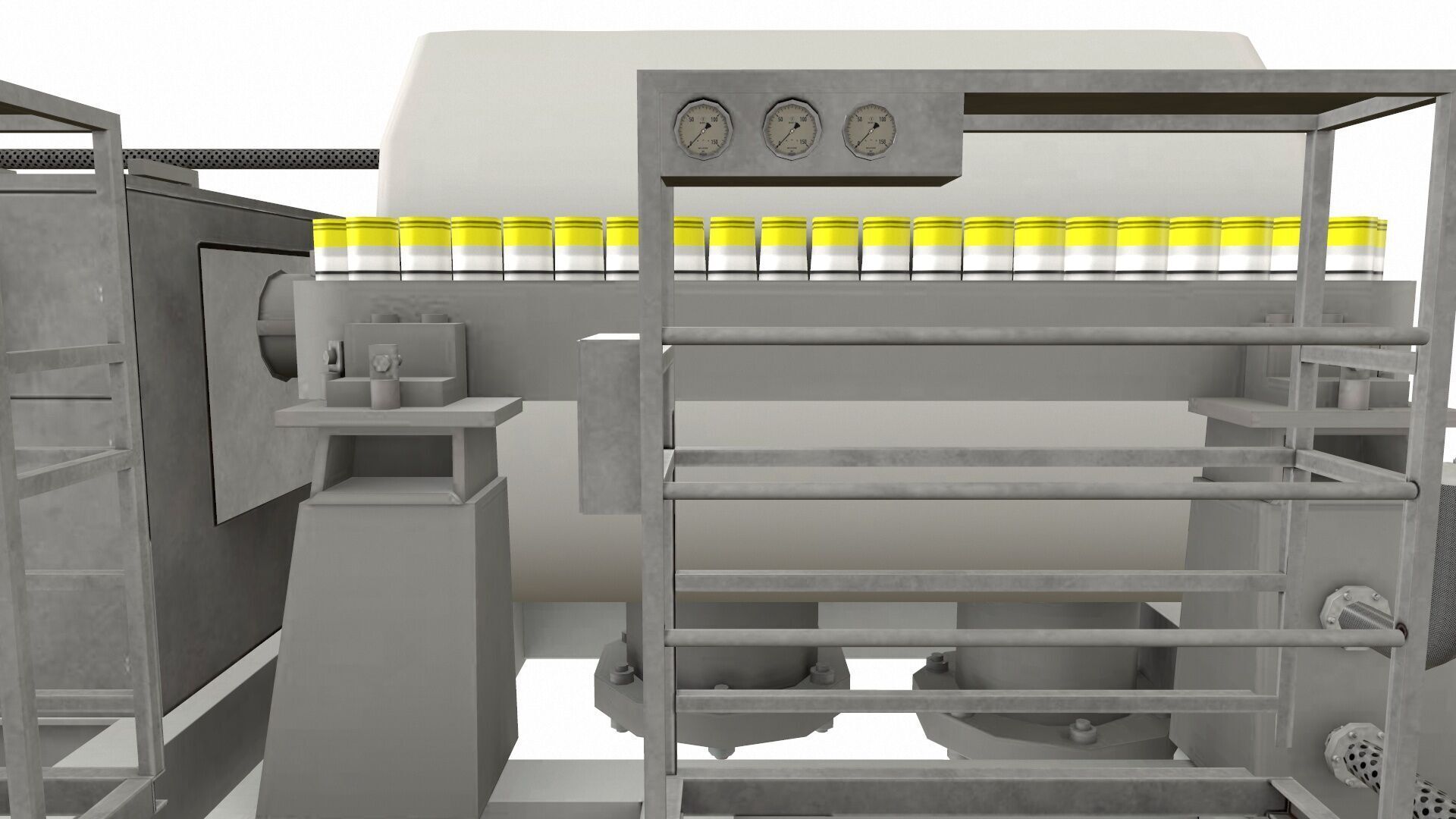 Ethylene Compressor Low-poly 3D model_7