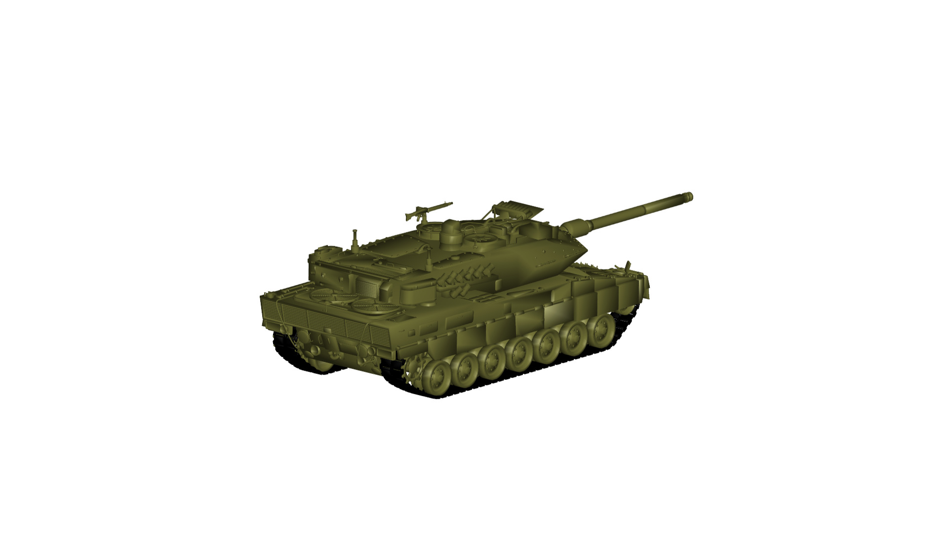 Leopard 2 battle tank 3D model_1