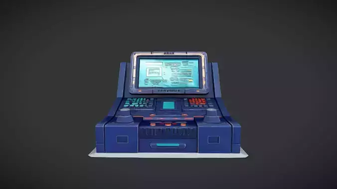 futuristic control console