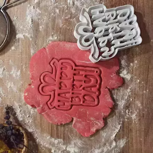 Happy Birthday Cookie - Clay Cutter - Gift Box Style Design