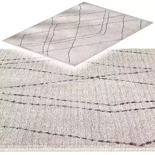 Ines Rug in Ivory 3D model