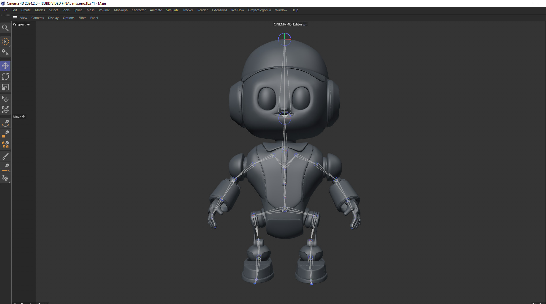 RoboBuddy  Futuristic Mascot Robot Low-poly 3D model_11