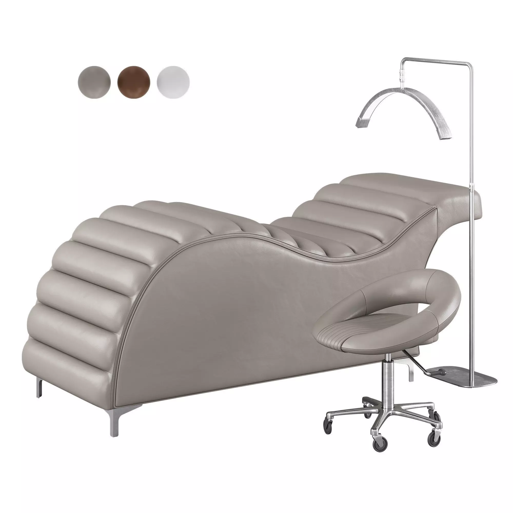 Edda Cloud Ergonomic Salon Bed Low-poly 3D model_0