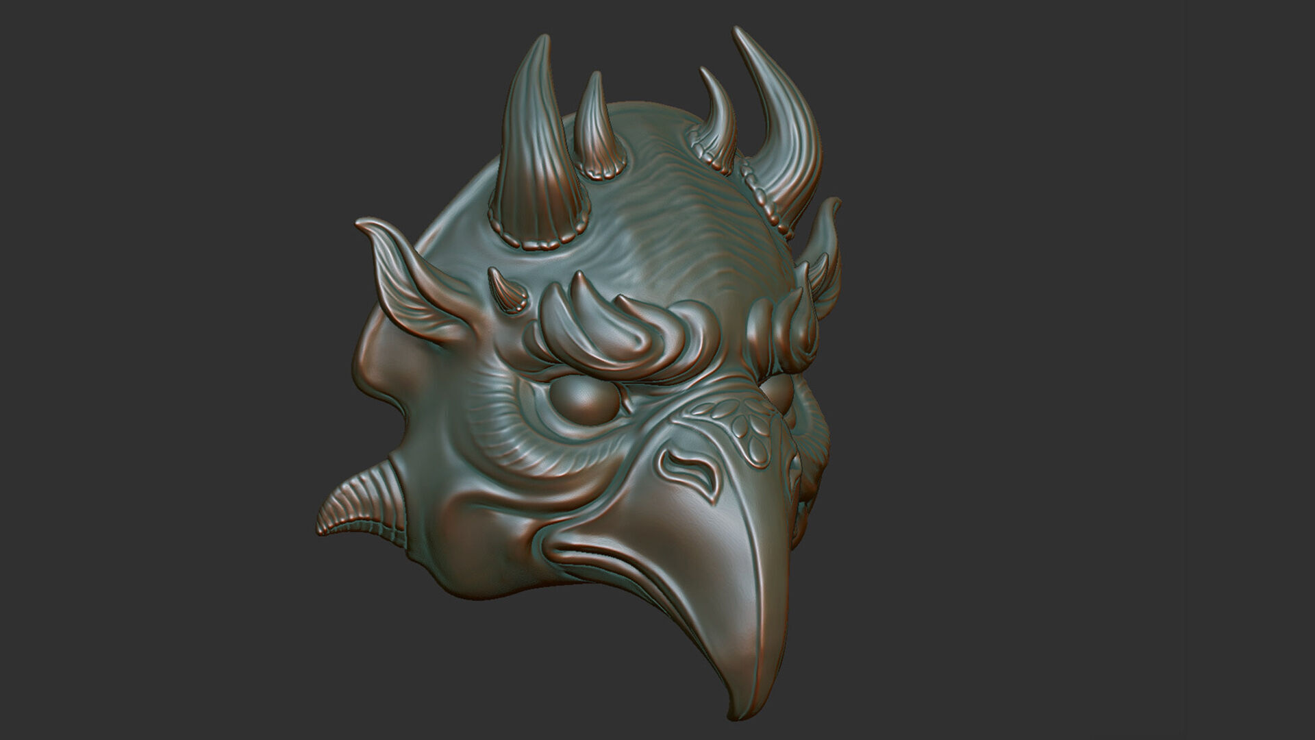 Bird Mask - 3D Sculpting 3D print model_10