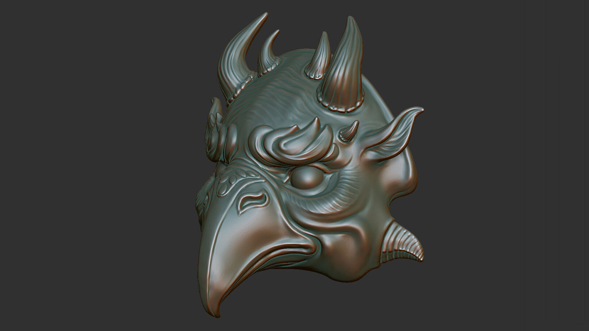 Bird Mask - 3D Sculpting 3D print model_11