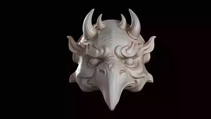Bird Mask - 3D Sculpting 3D print model Bird Mask - 3D Sculpting 3D print model