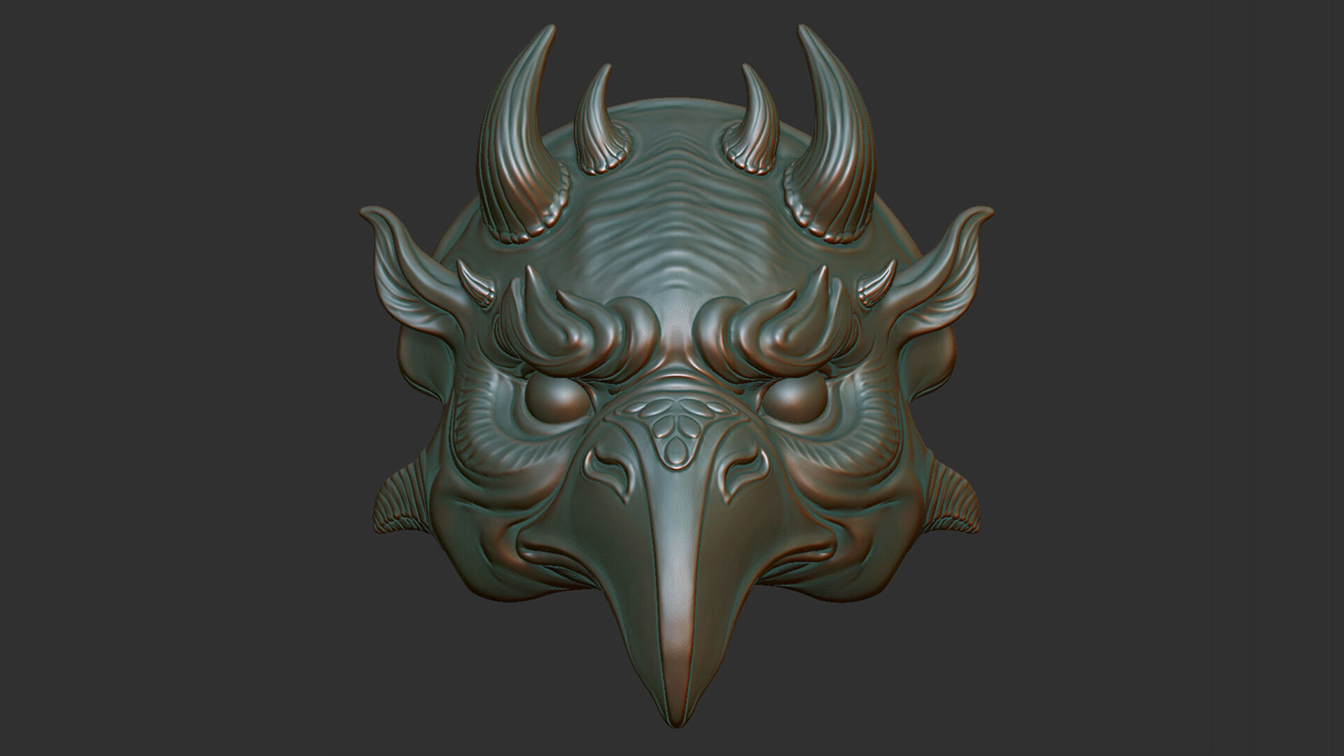 Bird Mask - 3D Sculpting 3D print model_9