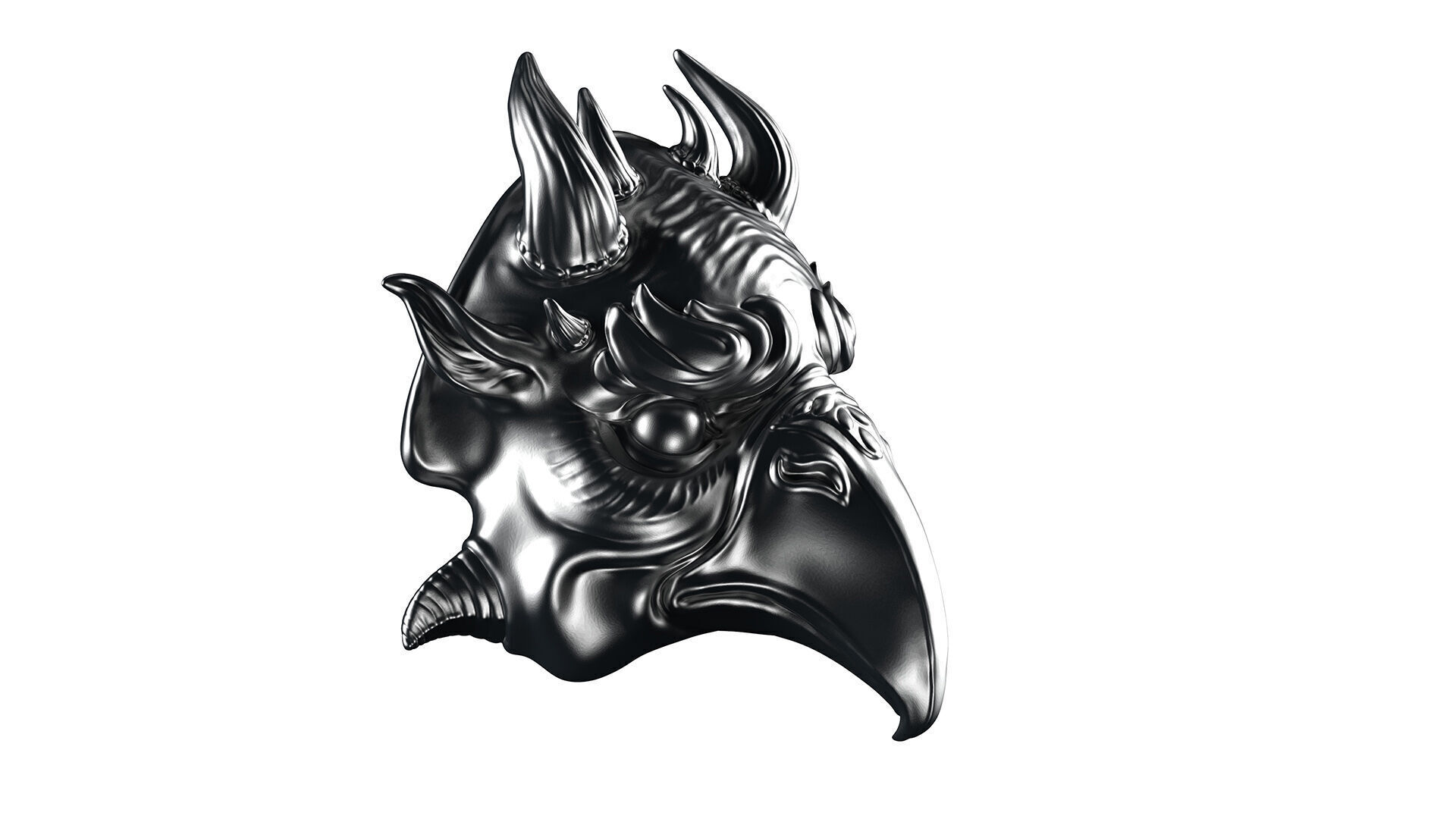 Bird Mask - 3D Sculpting 3D print model_3