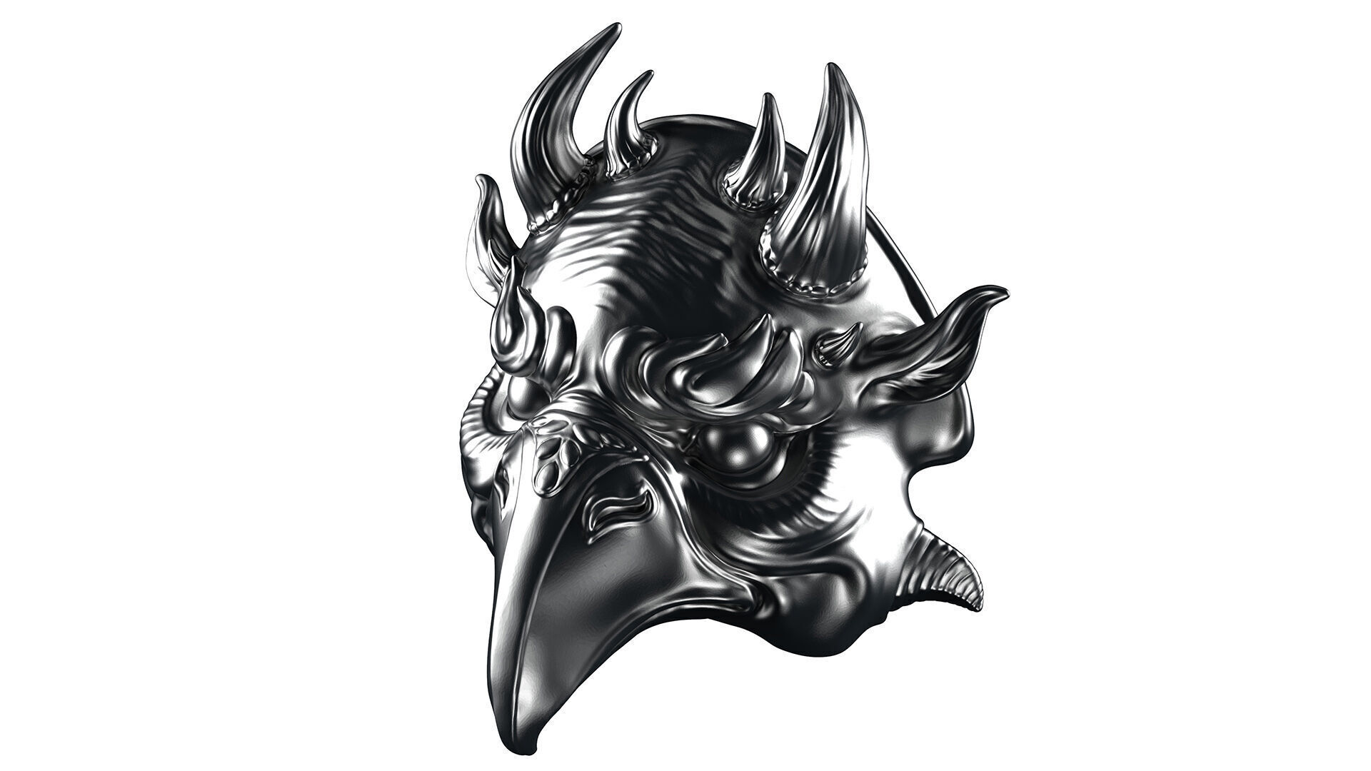 Bird Mask - 3D Sculpting 3D print model_5