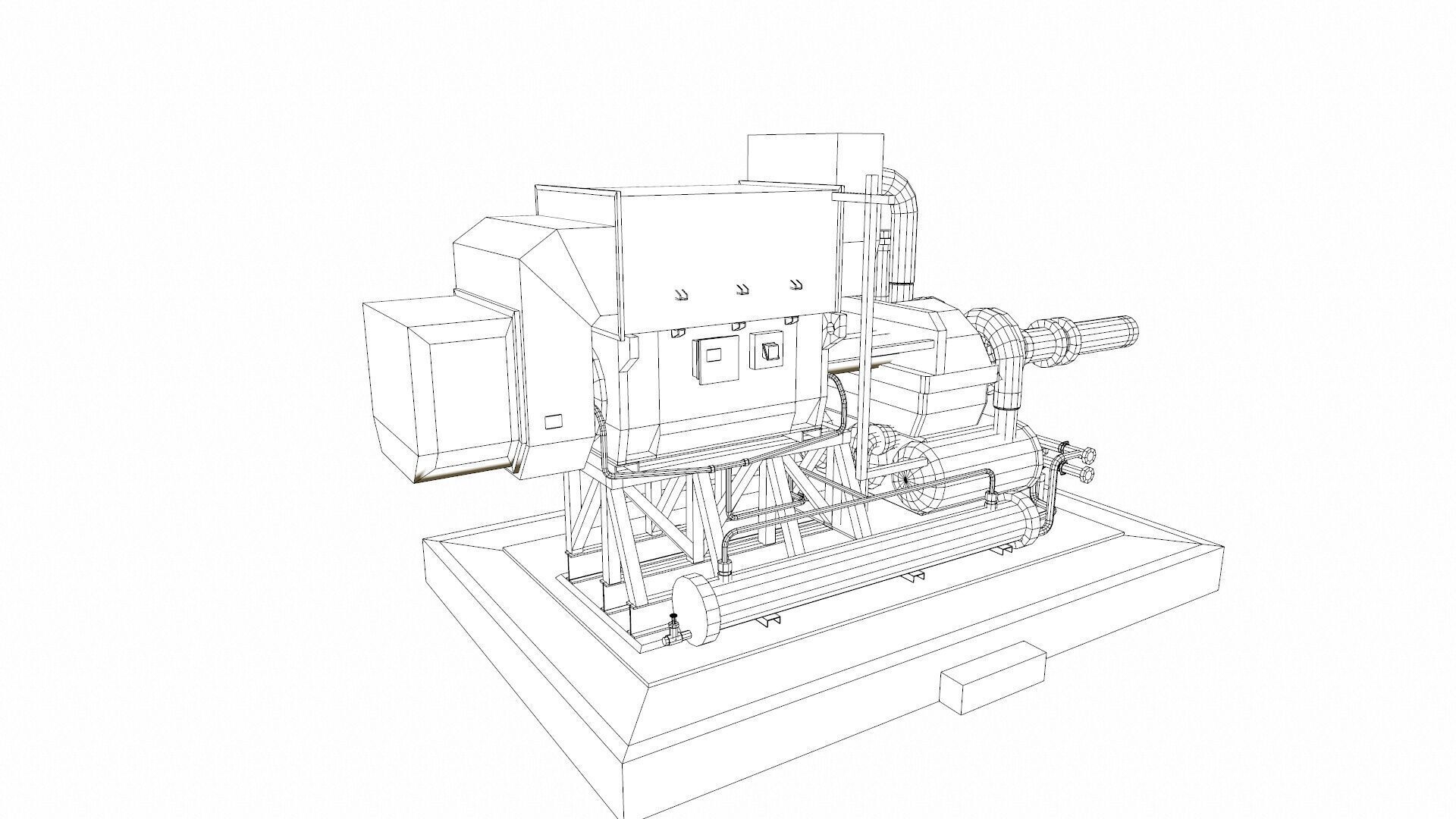 Flare Assist Compressor Low-poly 3D model_12