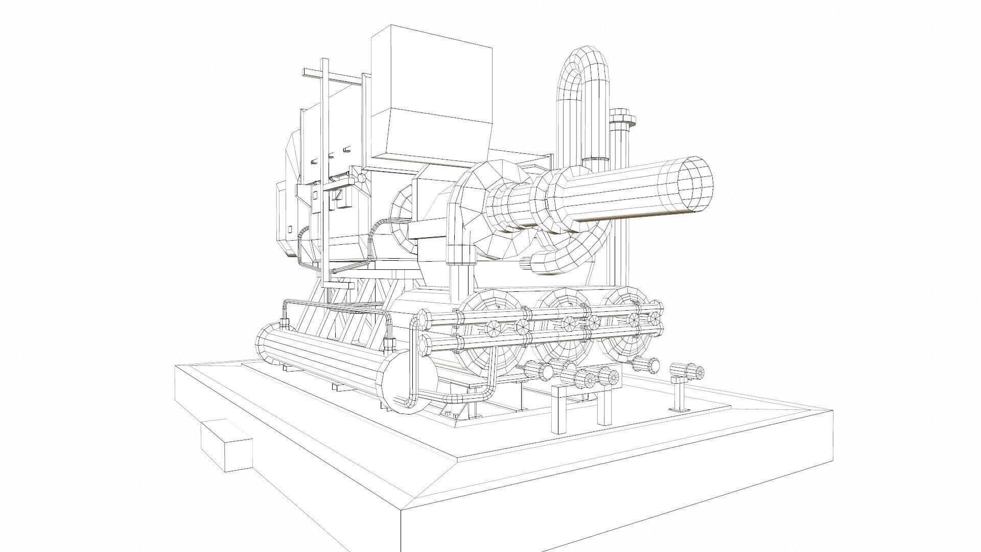 Flare Assist Compressor Low-poly 3D model_10