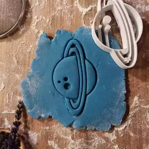 Ringed Planet Cookie - Clay Cutter - Gift for Space Lovers 3D print model