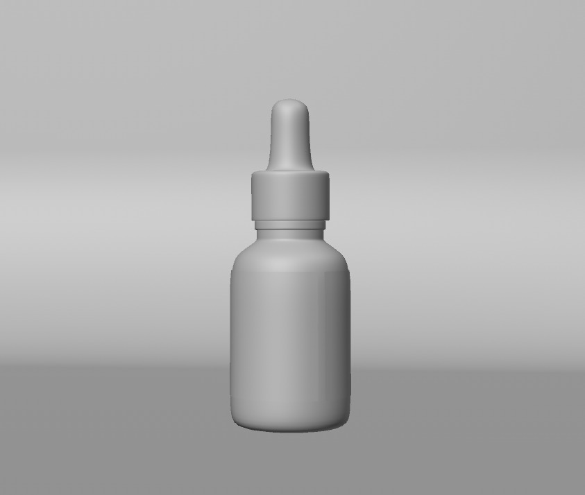Dropper Bottle with Pipette HighQuality 3D Model for Cosmetics 3D model_2
