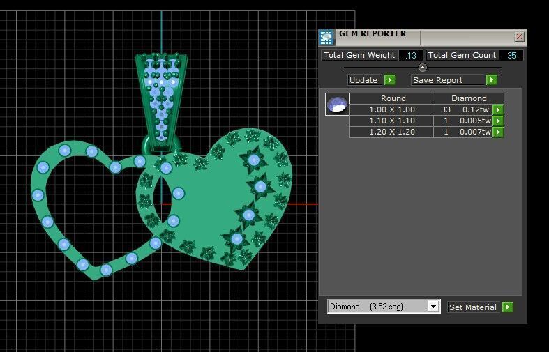 GENUINE HEART PENDANT 3D PRITNABLE MODEL  3D print model_5