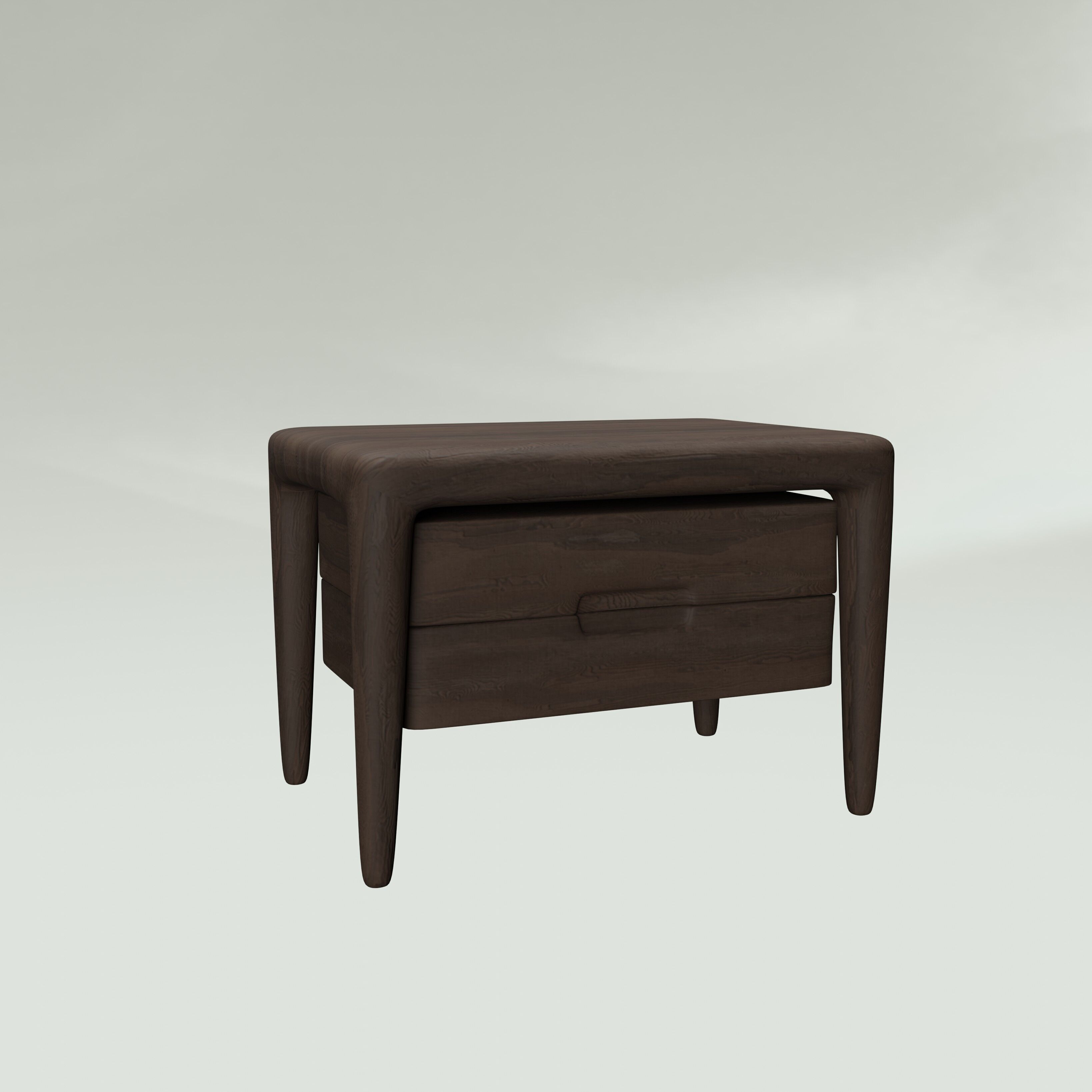 wooden Nightstand 3d model 3D model_1