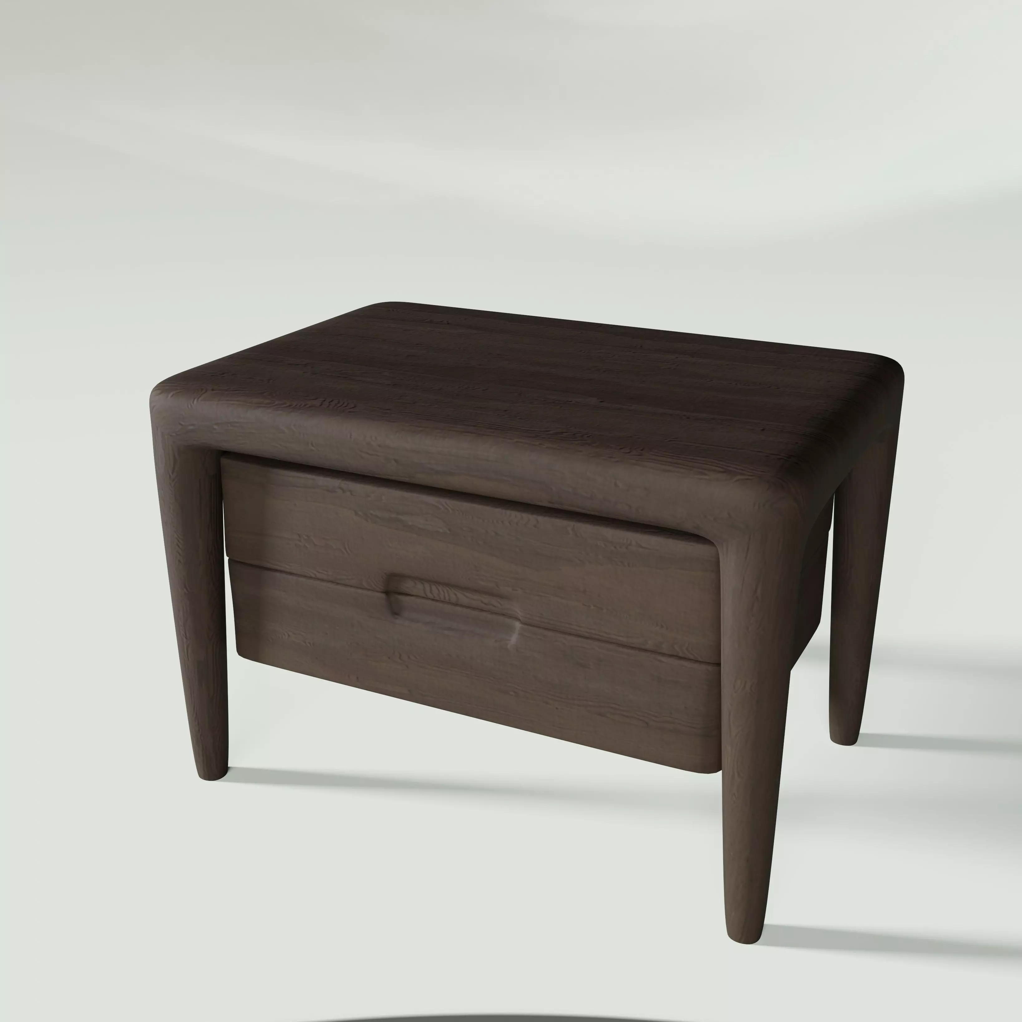 wooden Nightstand 3d model 3D model_0