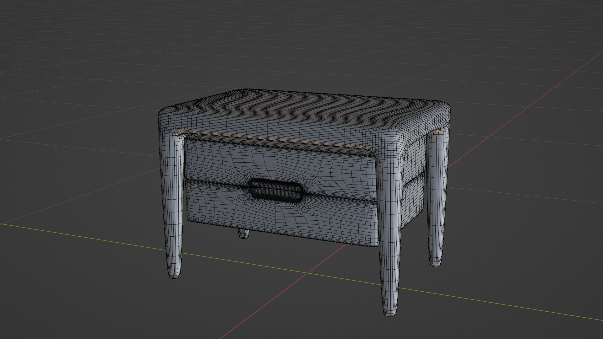 wooden Nightstand 3d model 3D model_4