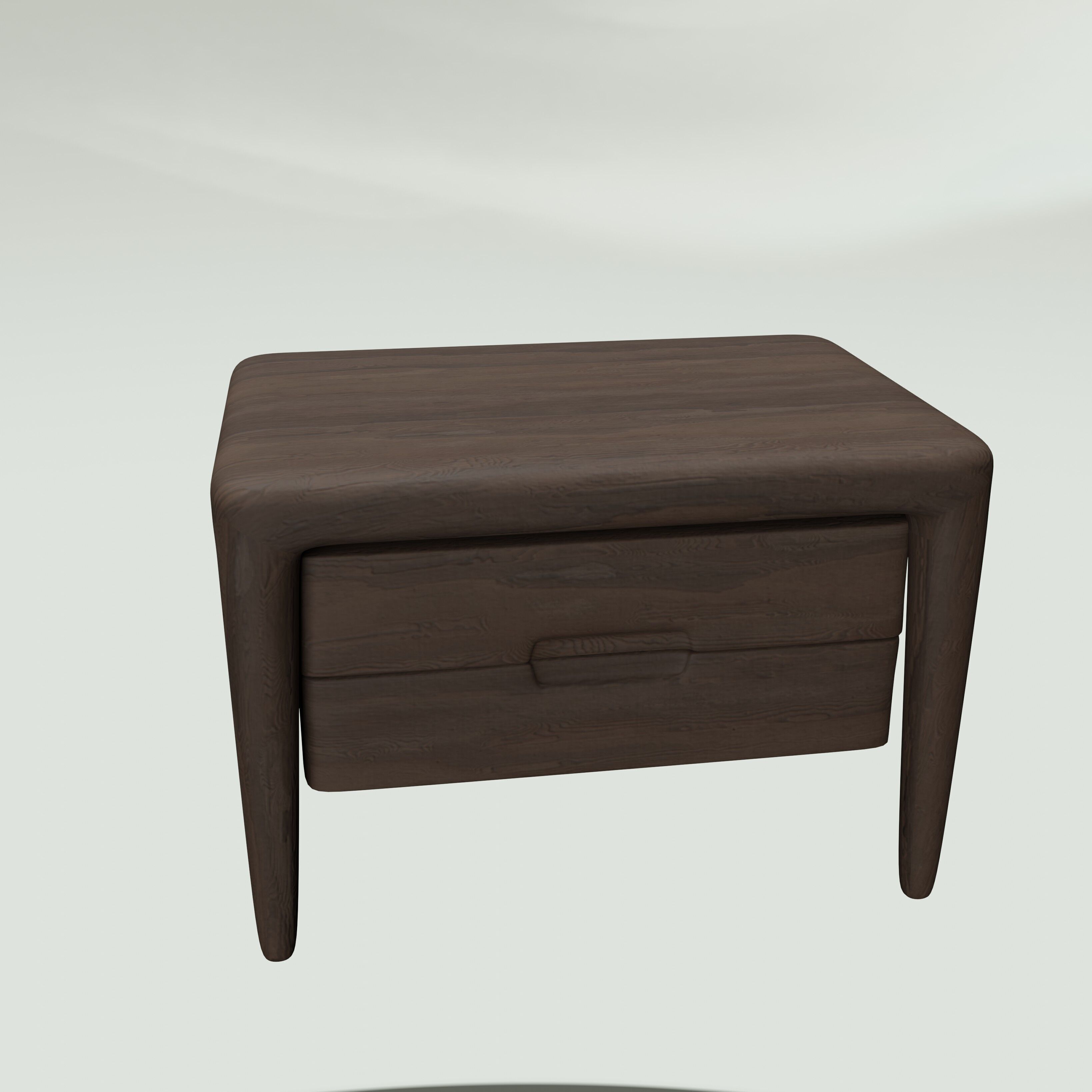 wooden Nightstand 3d model 3D model_2