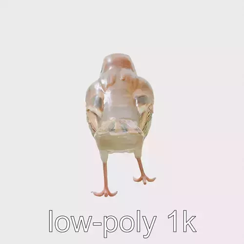 Italian Sparrow Hybrid 3D Model with Realistic Features Low-poly 3D model