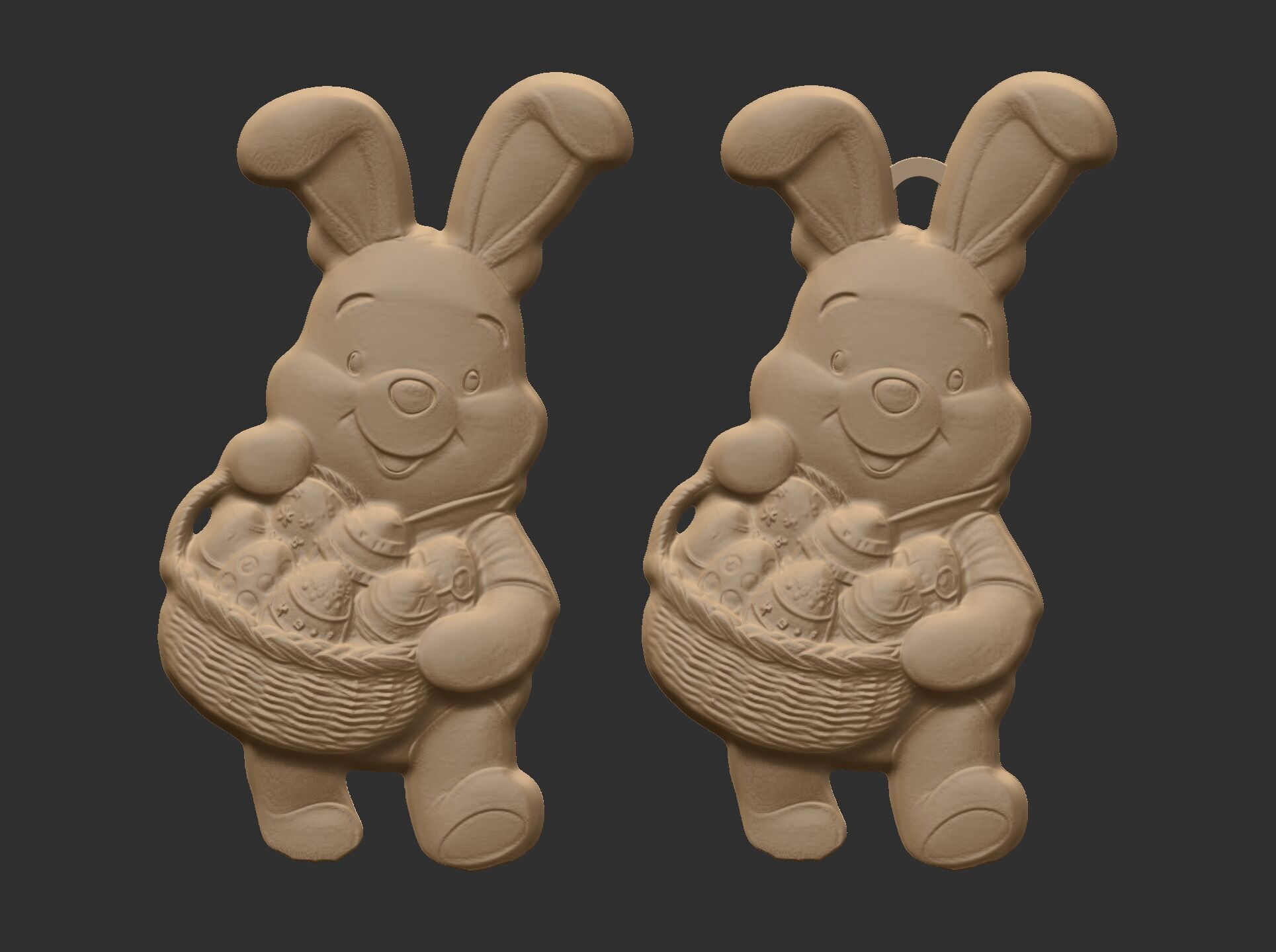 pooh bear easter decor  3D print model_8