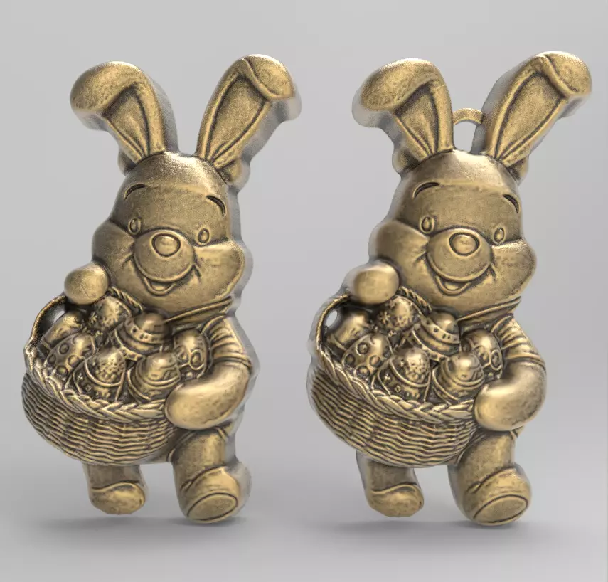 pooh bear easter decor  3D print model_0