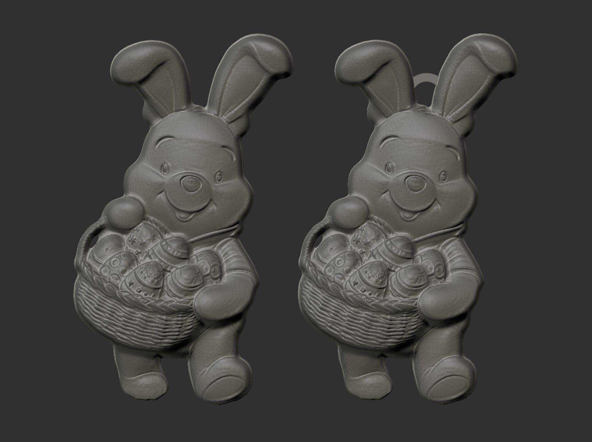 pooh bear easter decor  3D print model_3