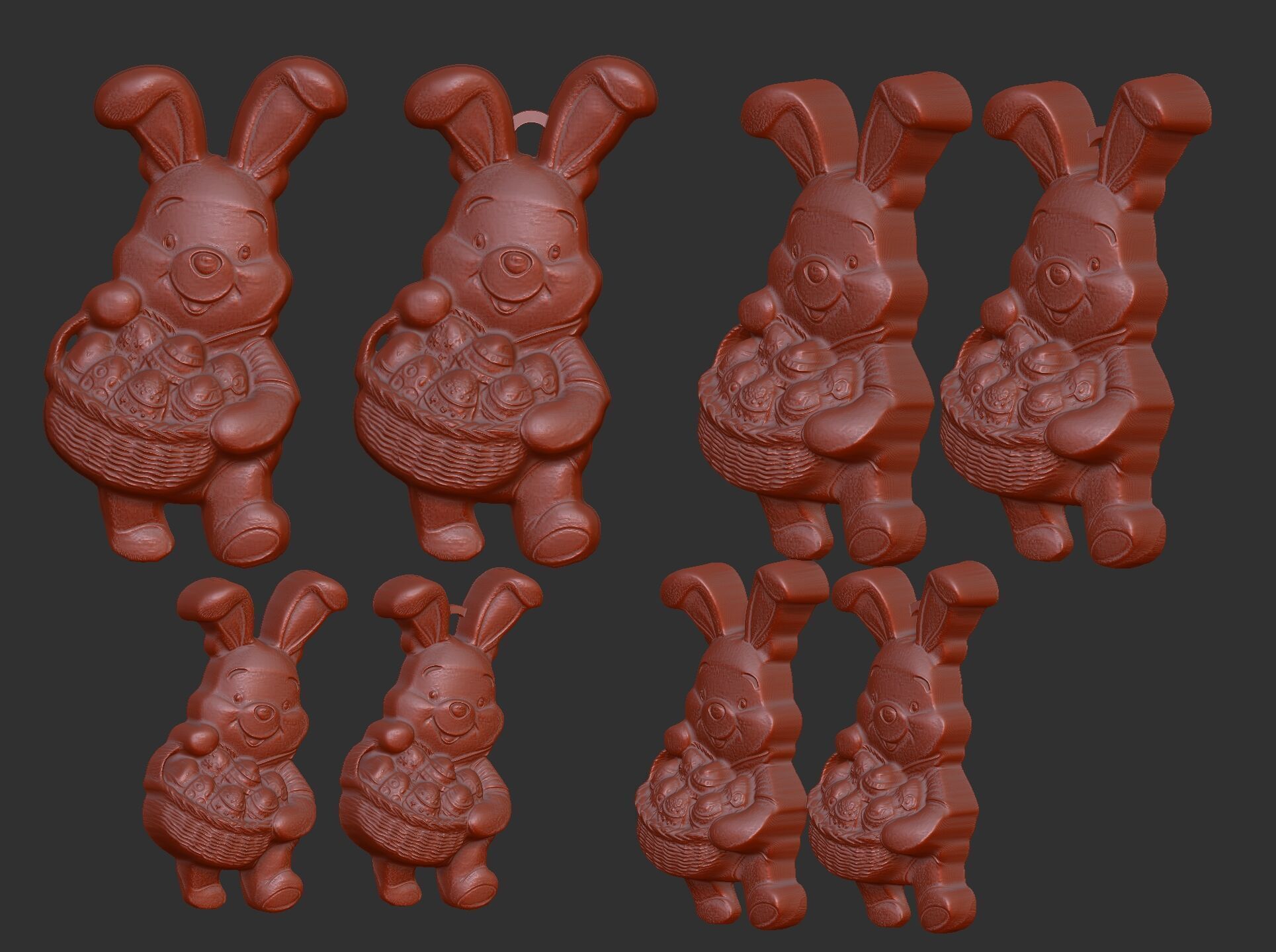 pooh bear easter decor  3D print model_7