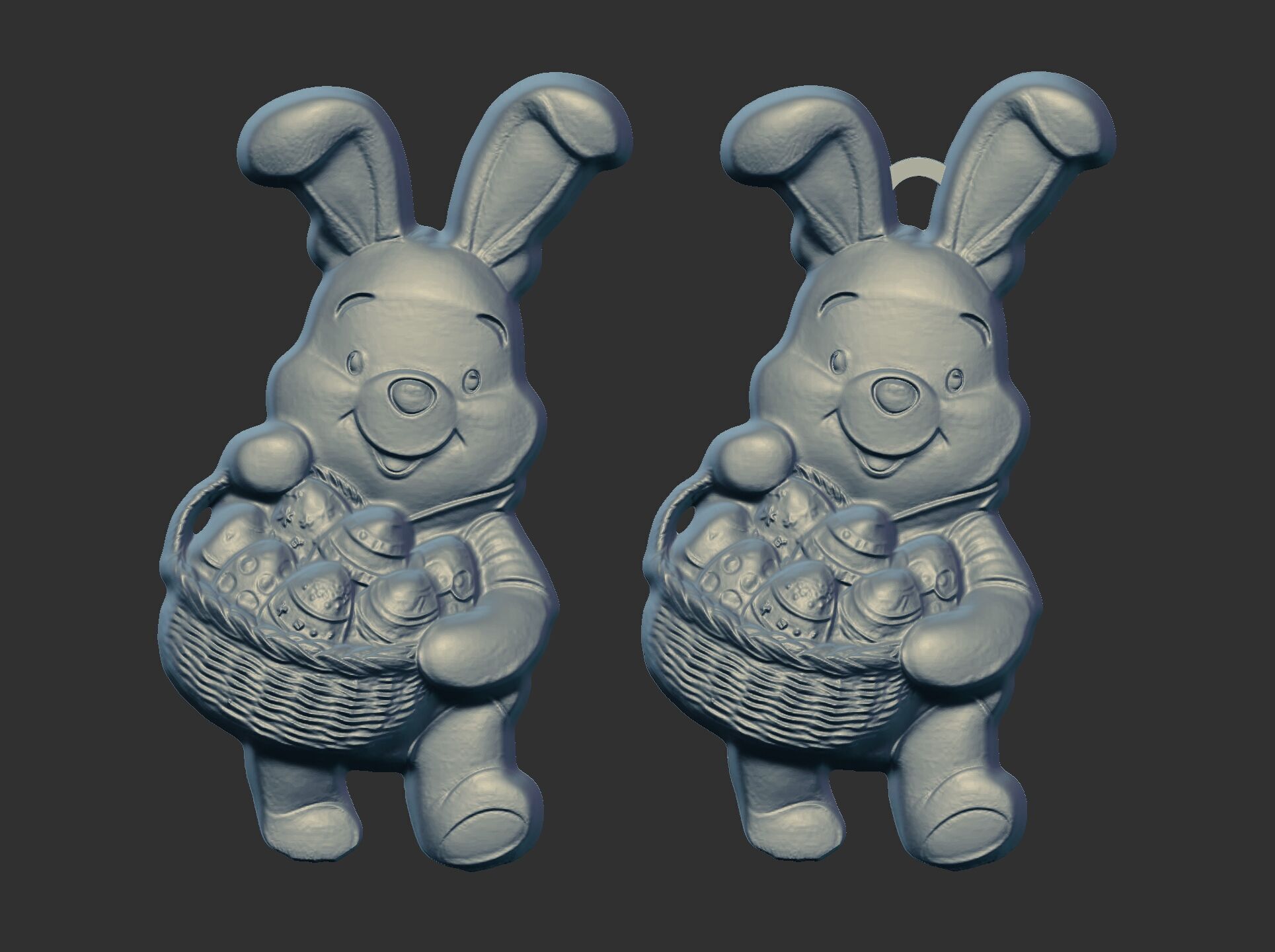 pooh bear easter decor  3D print model_6