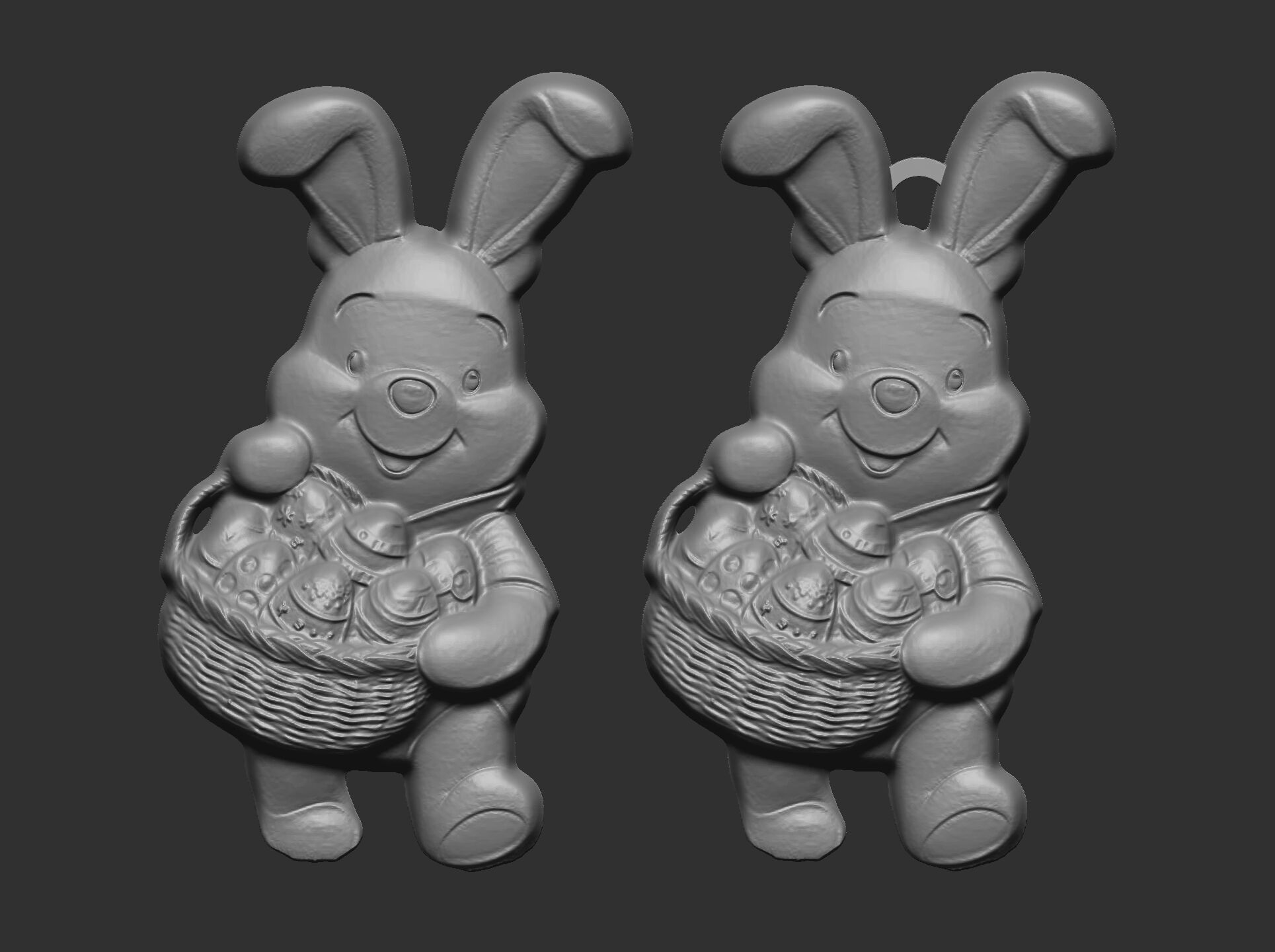 pooh bear easter decor  3D print model_5