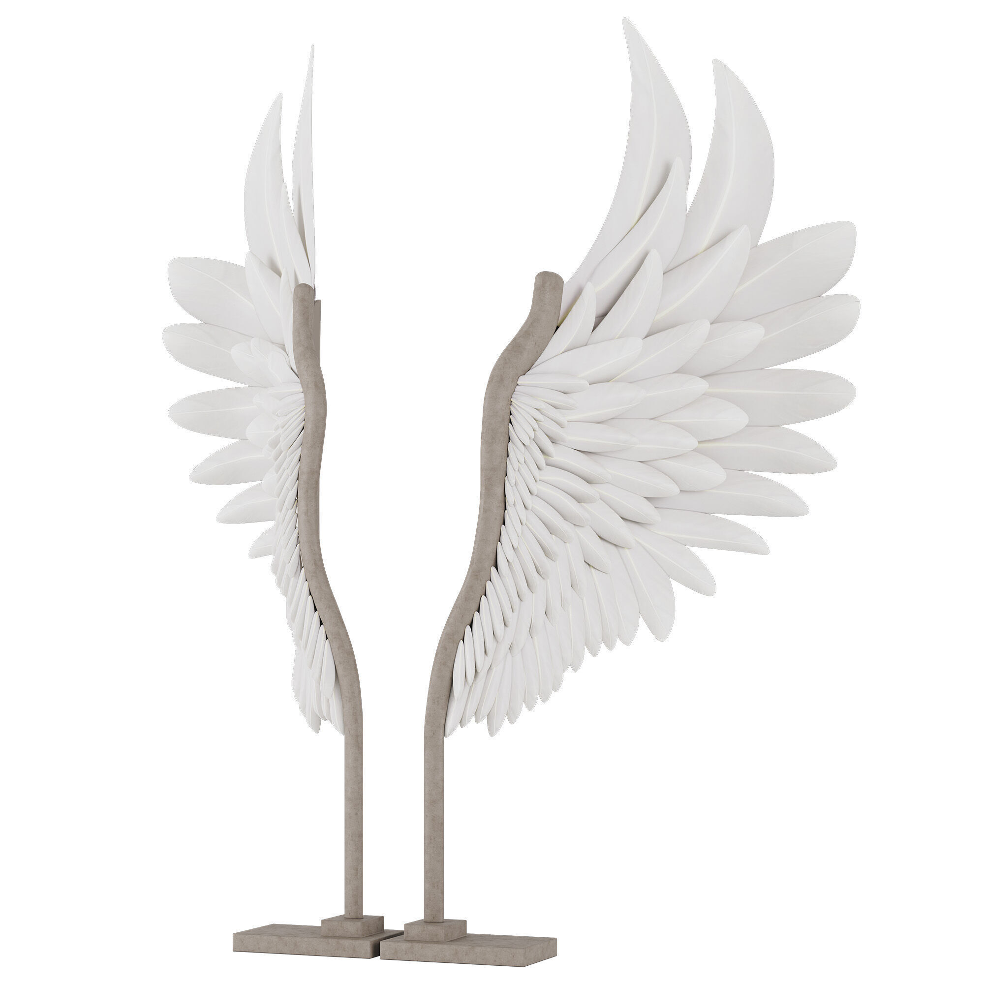 Wings 01 Low-poly 3D model_1