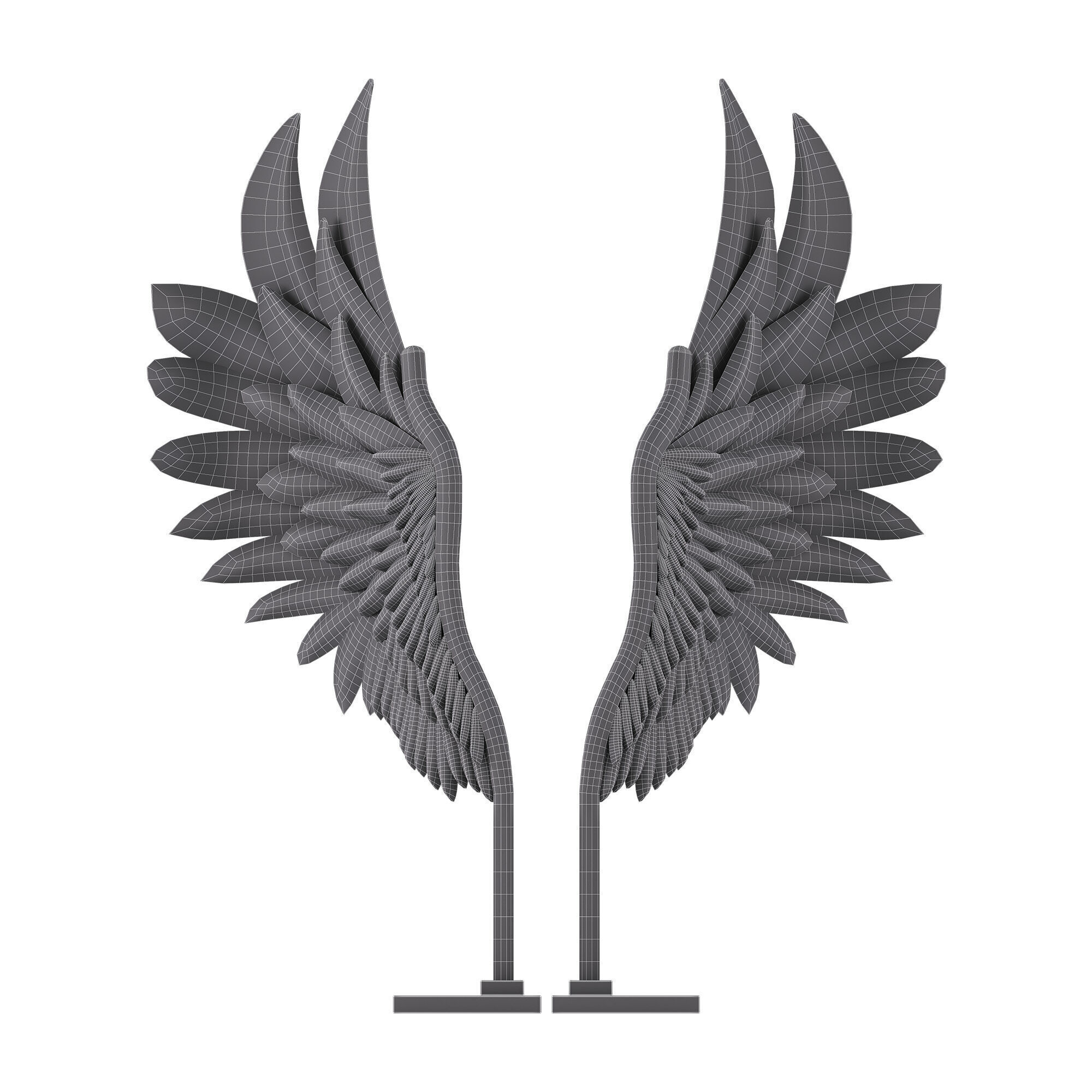 Wings 01 Low-poly 3D model_2