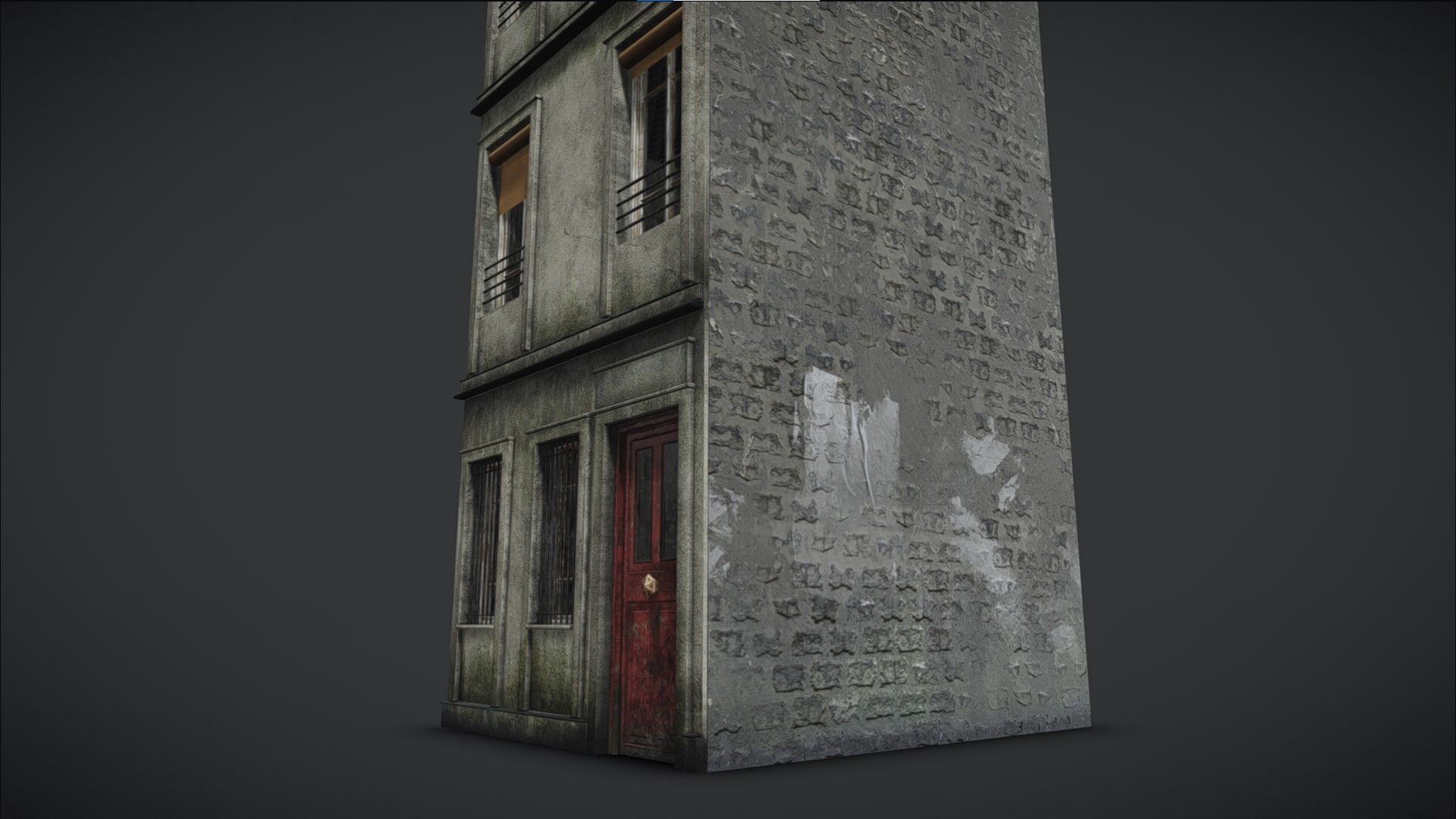 Paris Old Building Little Low-poly 3D model_7