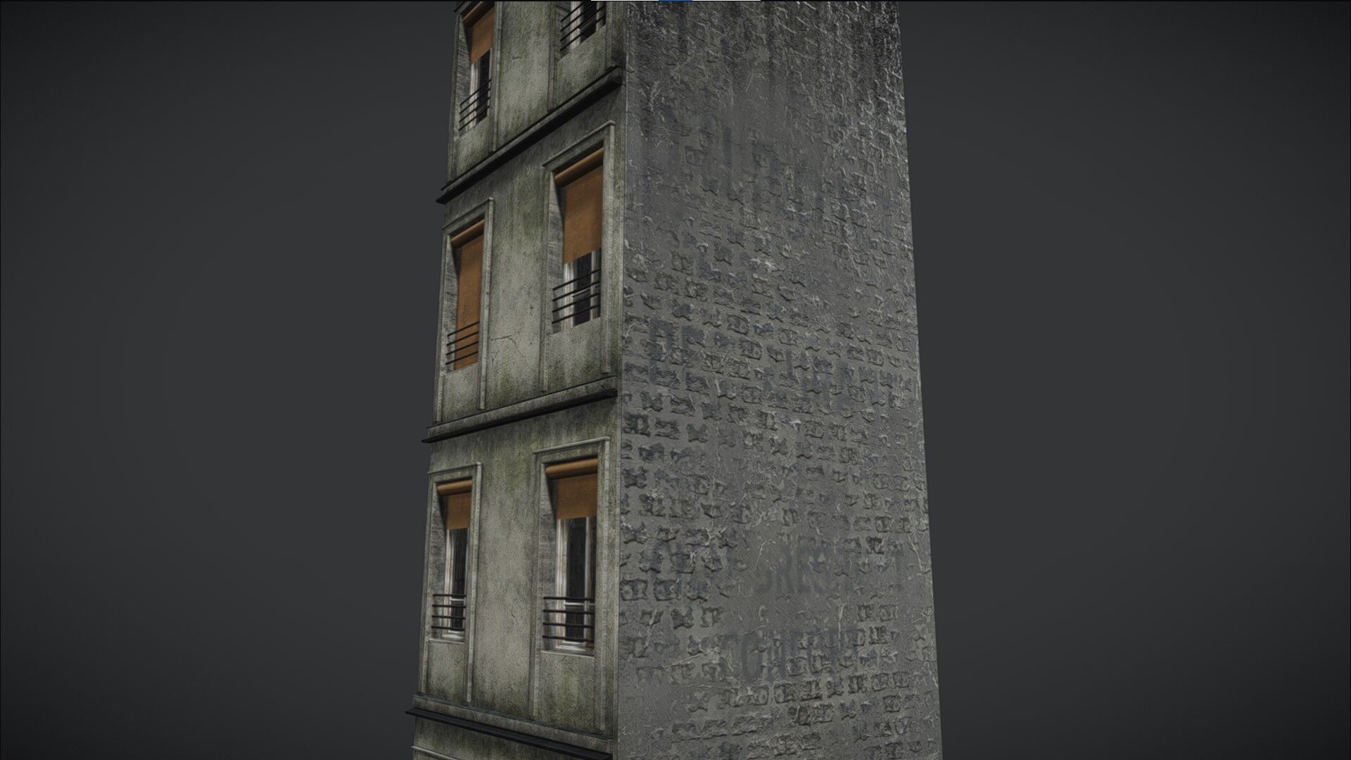 Paris Old Building Little Low-poly 3D model_8