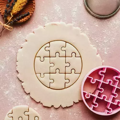 Circle Puzzle Cookie - Clay Cutter  3D print model