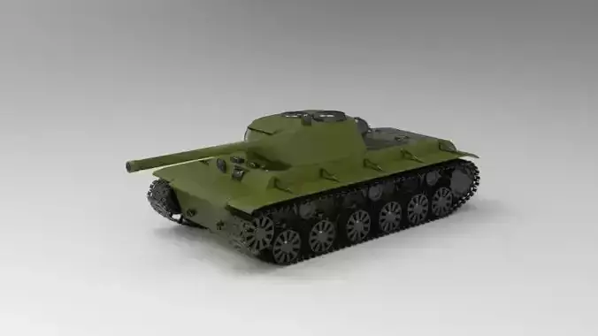Kliment Voroshilov tank 3D model