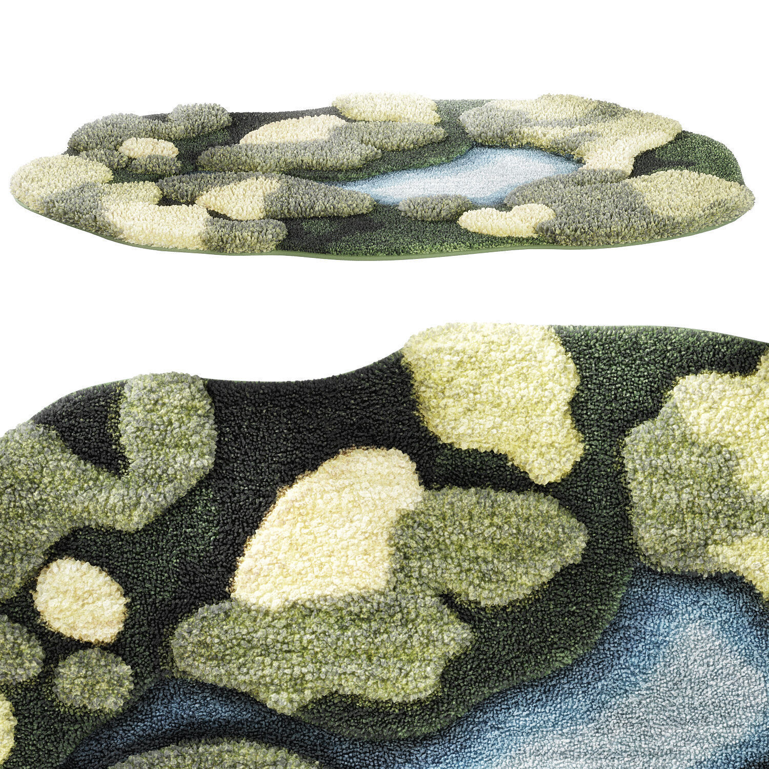 Moss Bath Mat 3D model_2