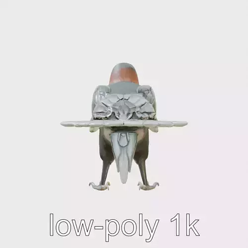 Thick-billed Raven with Massive Bill 3D Model Low-poly 3D model