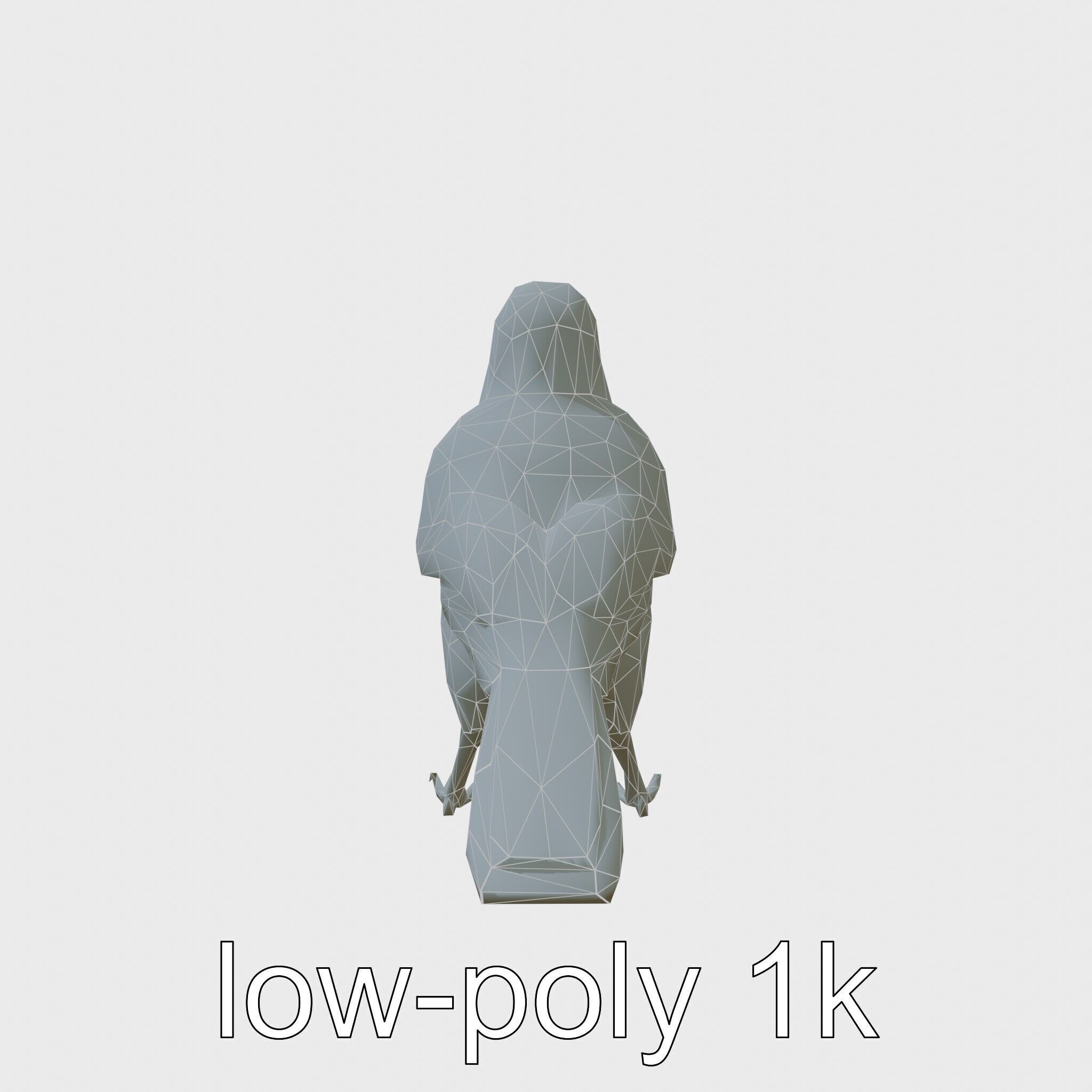 Australian Little Crow Realistic 3D Model Low-poly 3D model_7