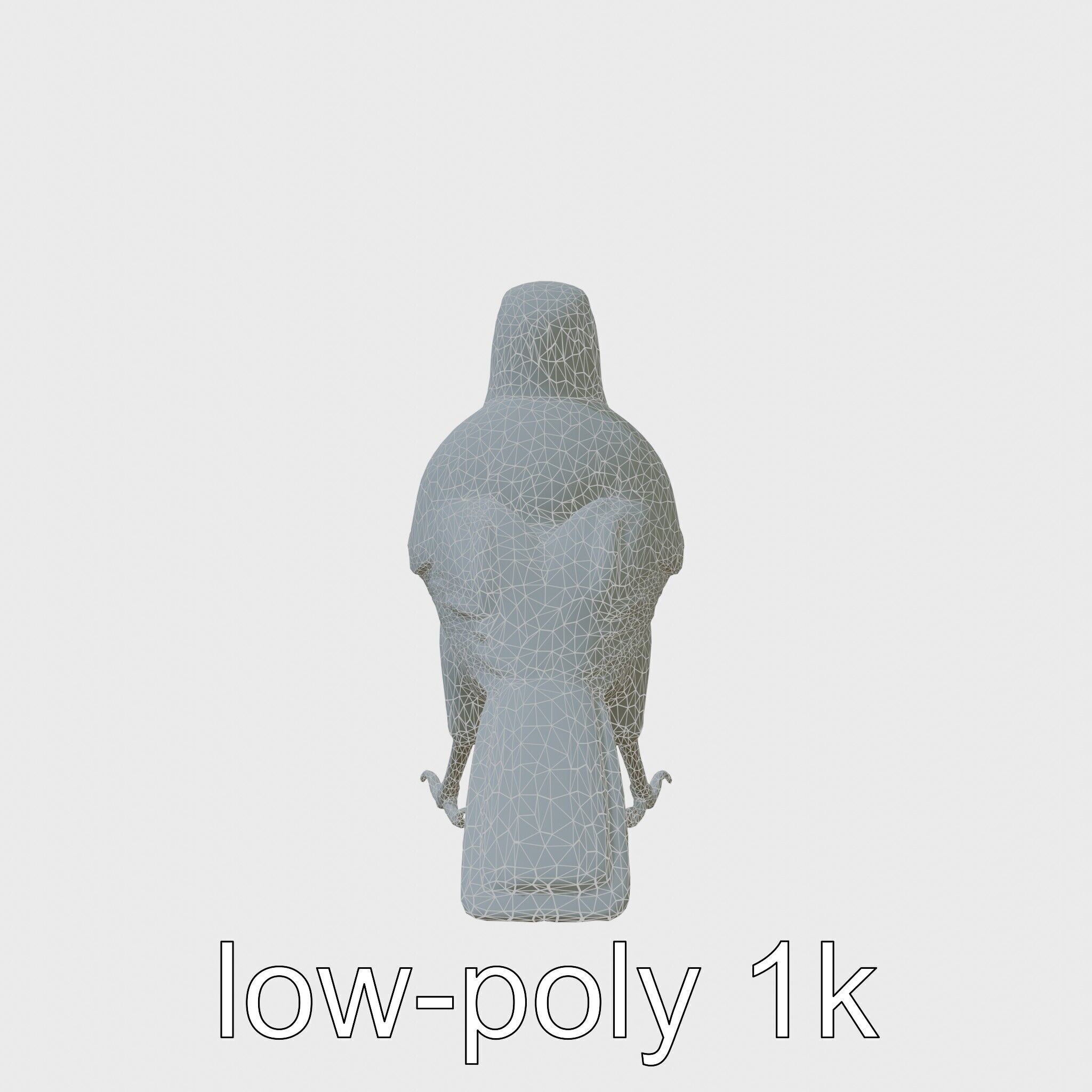 Australian Little Crow Realistic 3D Model Low-poly 3D model_6