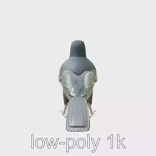 Australian Little Crow Realistic 3D Model Low-poly 3D model