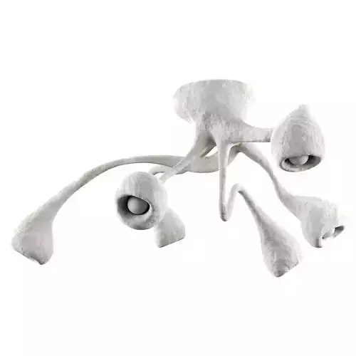 Unique Fertility Form illuminated sculpture Low-poly 3D model