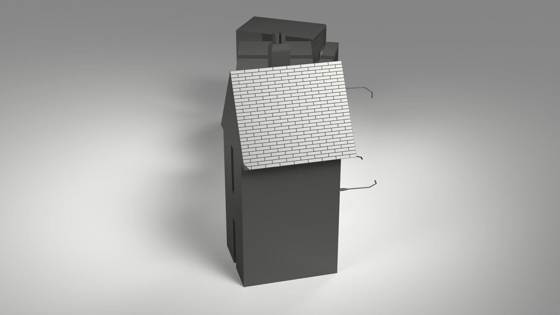 Home Ornamental Letters with House Designs 3D print model_3