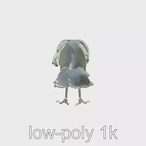 Australian Raven Model with Glossy Black Feathers Low-poly 3D model