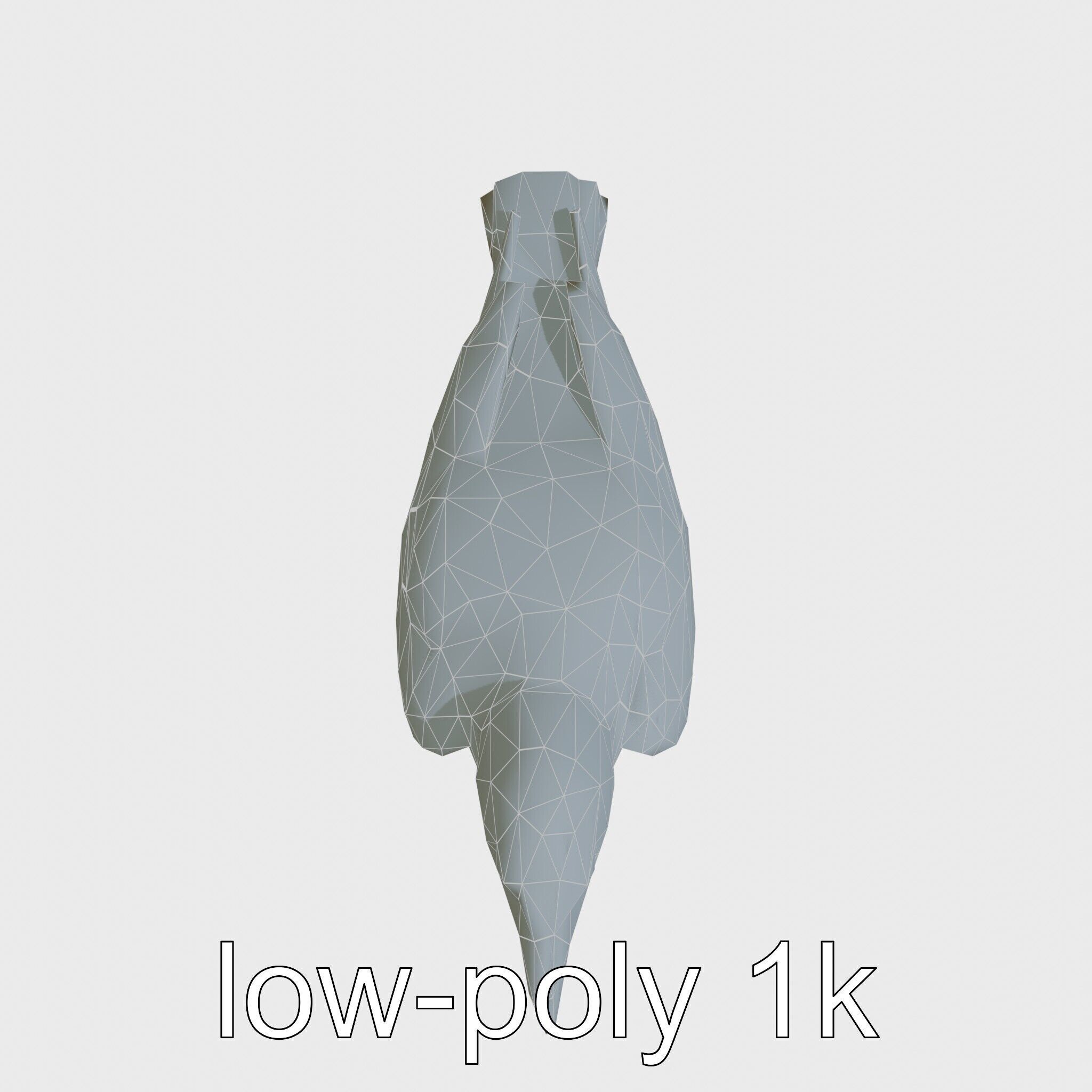 White-necked Raven 3D Model with Cliff-dwelling Features Low-poly 3D model_20