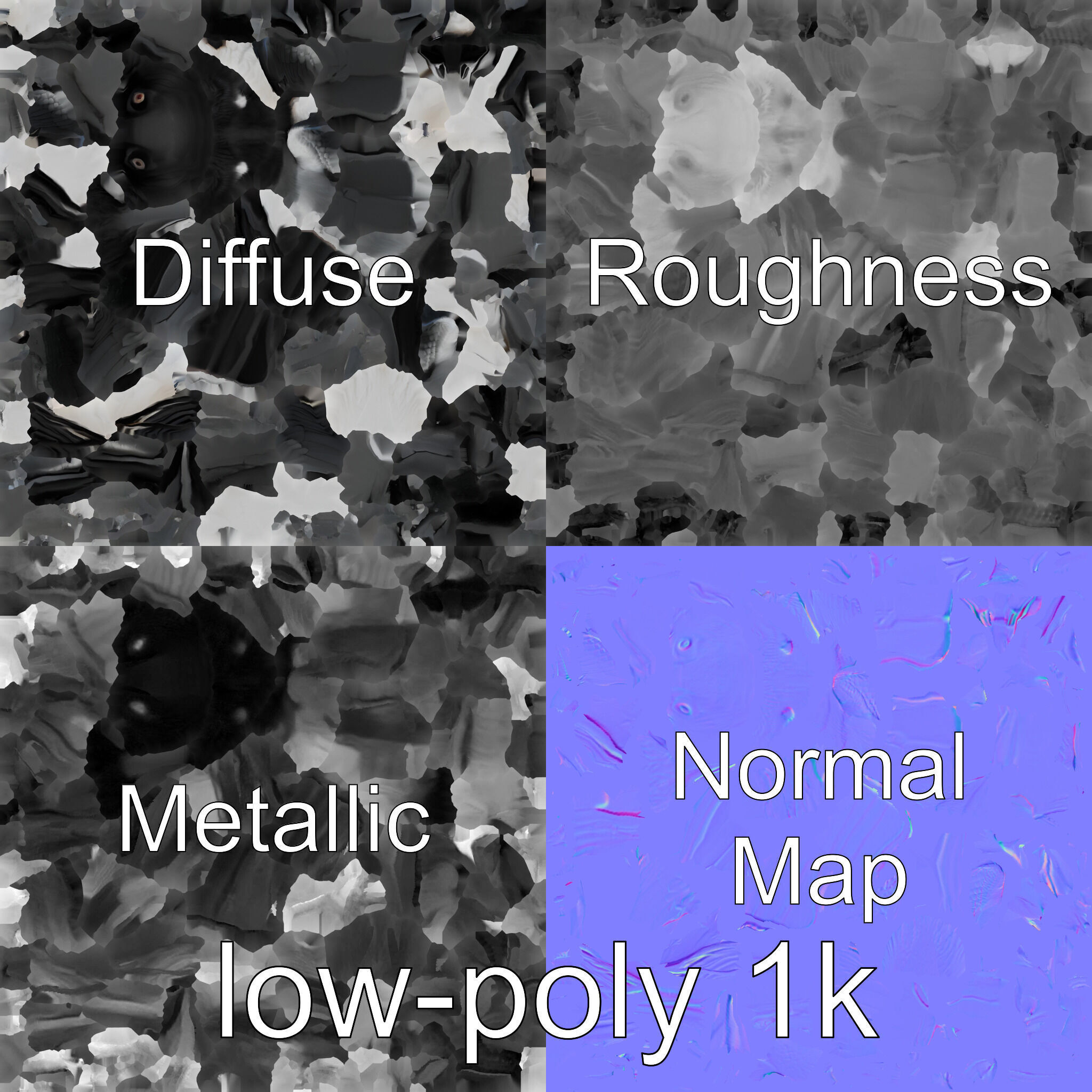 White-necked Raven 3D Model with Cliff-dwelling Features Low-poly 3D model_27