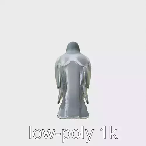 White-necked Raven 3D Model with Cliff-dwelling Features Low-poly 3D model