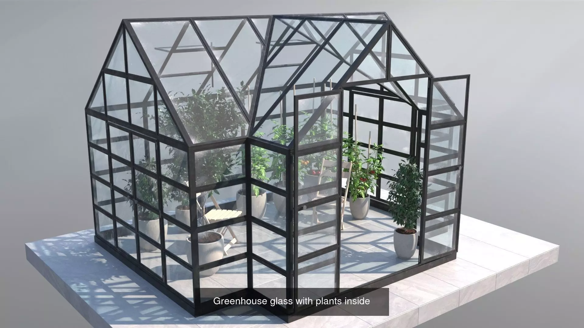 greenhouse set  3D Model Collection_0